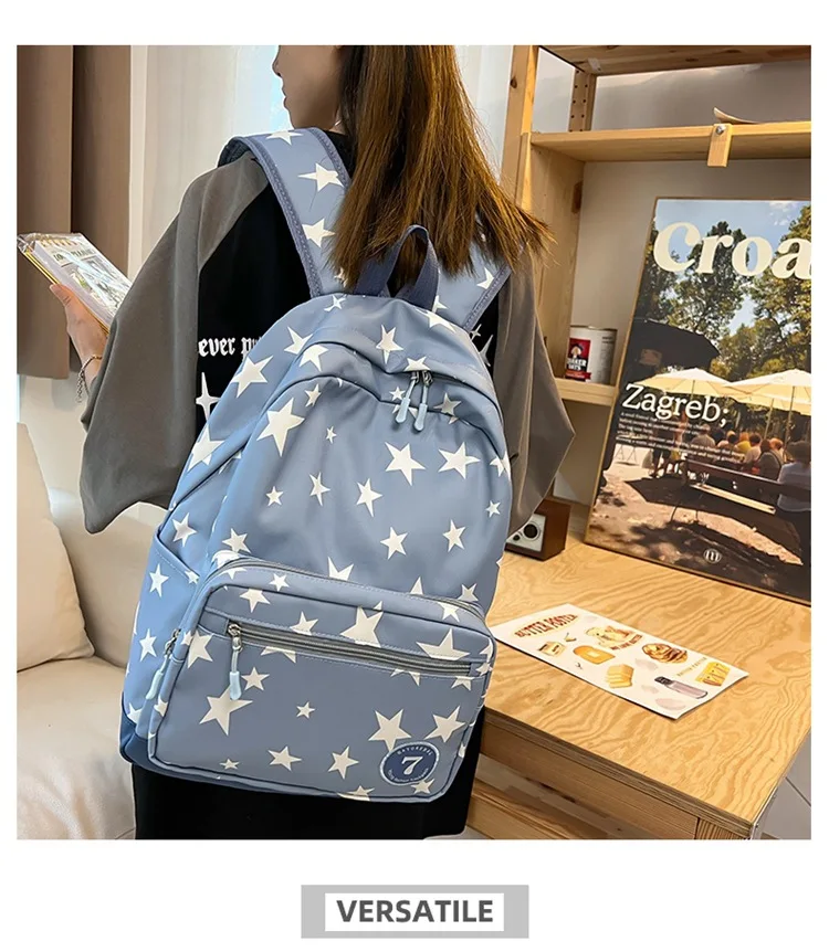 Kawaii Starry Large Capacity Harajuku College Backpack