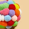 Pet Toy Cat Toys Cat Plush Ball Toys Pet Bouncy Bell Ball Toy Colorful Pompoms Pet Supplies Random Color 2