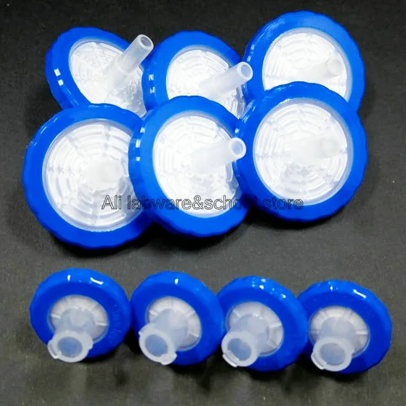 100pcs 200pcs 13/25mm, 0.22/0.45/0.8 Hydrophilic microporous filter, CA-CN Syringe millipore filtration