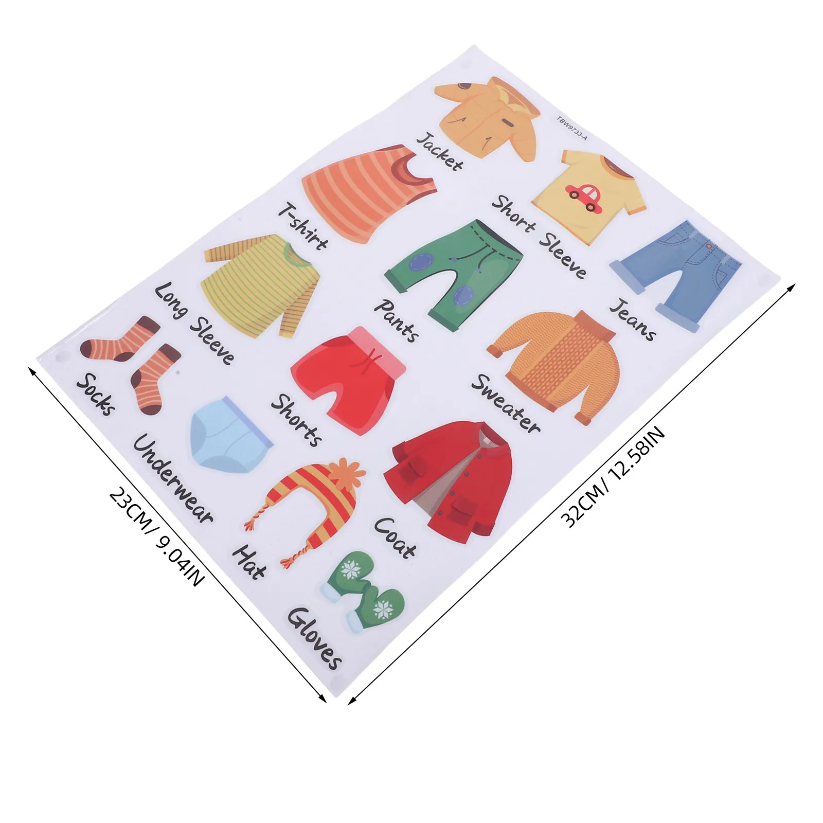 1 세트 PVC 의류 라벨 스티커 옷장 옷 분류 라벨 보육실 옷장 장식