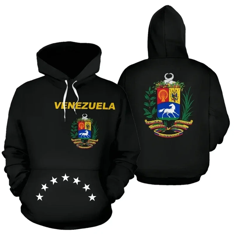 thumbnail image 1 of Sudadera con capucha con la bandera de Venezuela impresa en 3D para hombre, jersey con patrón de emblema nacional, camisetas casuales de calle, sudaderas con capucha de manga larga, 1 of 5