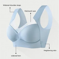 Women Seamless Plus Size Bras Sexy Patchwork Lace Top Push Up Sports Brassiere Female Backless Fitness Sleep Vest Bralette New - Image 3