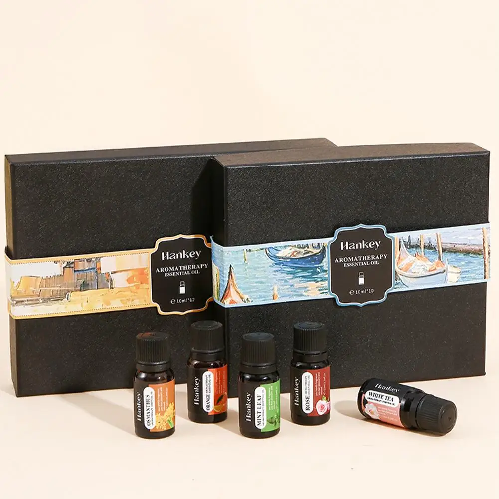 Essential Oil Aromatherapy Gift Box Fresh Long-lasting Floral & Fruity Fragrance Water Solubility Essential Oil For Diffuser