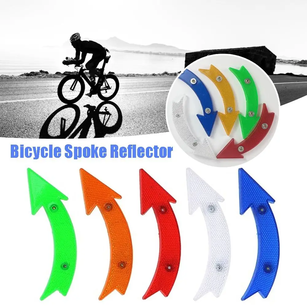 

2 Pair Durable Warning Safety Signs Bicycle Spoke Bike Accessories Arrow Sheets Night Riding