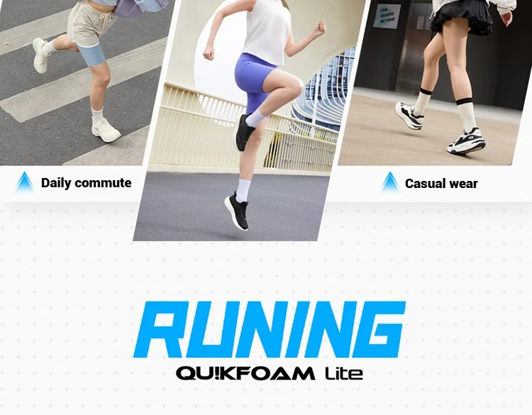 361 Degrees Women's Running Shoes Casual Mesh Anti-slip Lightweight Trendy Thick-sole Rebond Durable Female Sneakers 682532239
