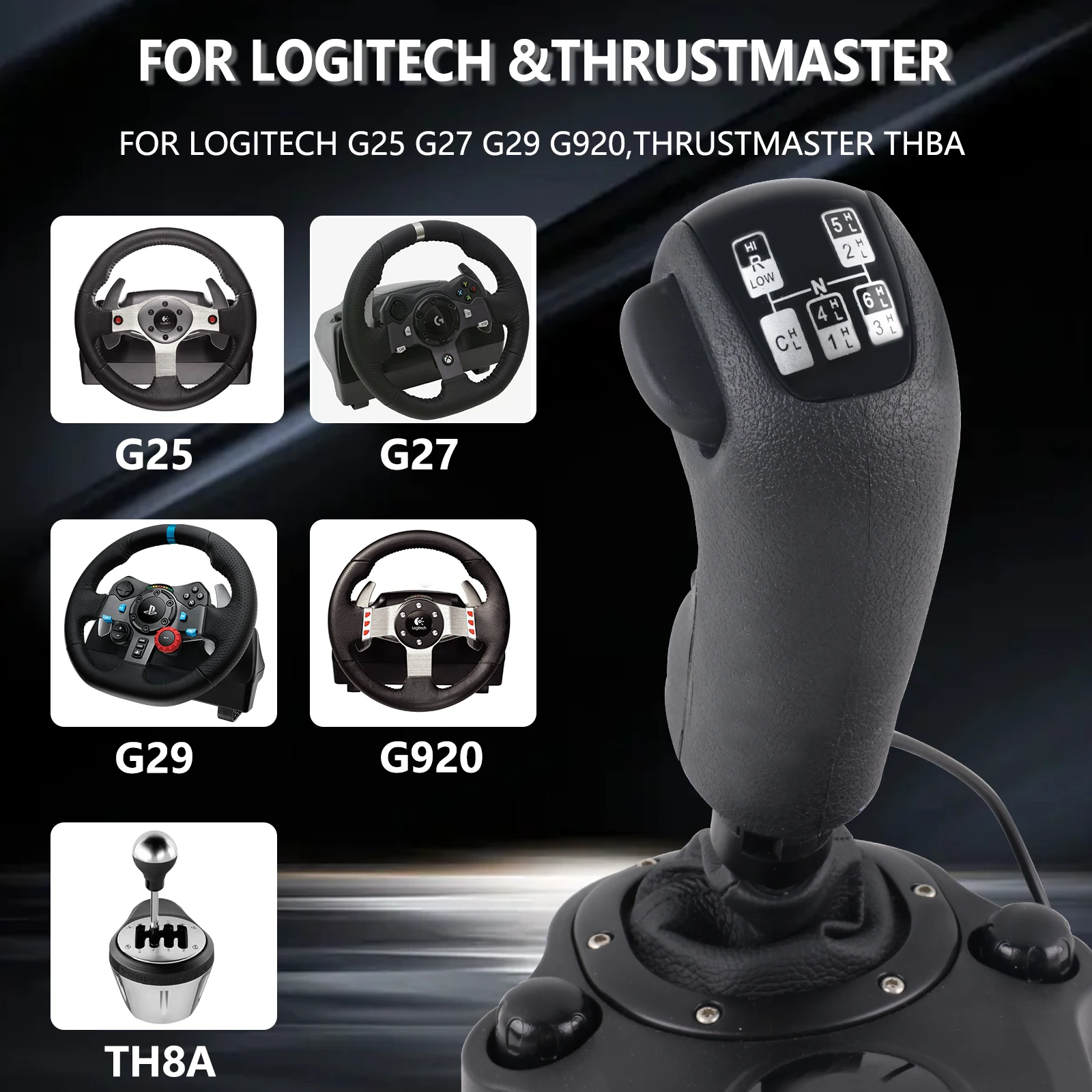 High low gear simulator shifter simulators usb shift knob for logitech