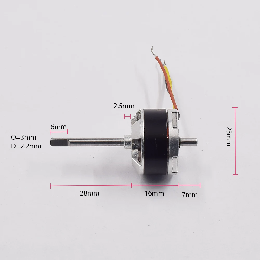 Moteur sans balais BLDC 23mm 1700KV 12V-24V pour avion RC