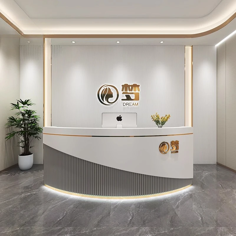 Cash Service Reception Desks Counter Executive Checkout Standing Reception Desks Register Mesa De Escritorio Modern Furniture self service windowsystem screen payment card self checkout cash self service kiosk