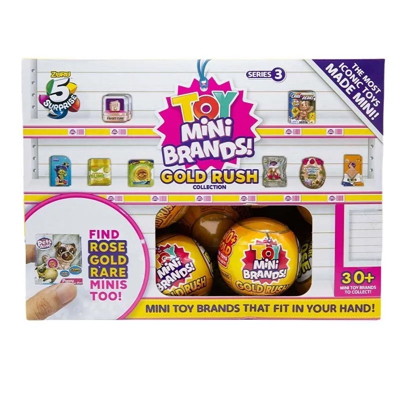 Mini brands TOYゴールドラッシュ5点 Amazon.com: 5 Surprise Mini Brands Gold Rush by ZURU Limited