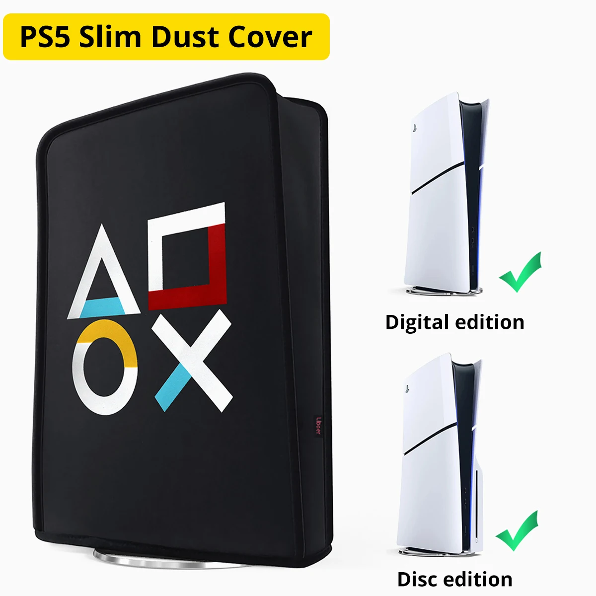 Ps5 Slim Dust Cover Compatibile Con Digital Disc Edition Soft Antigraffio Materiale Impermeabile Playstation 5 Slim Dust Protector