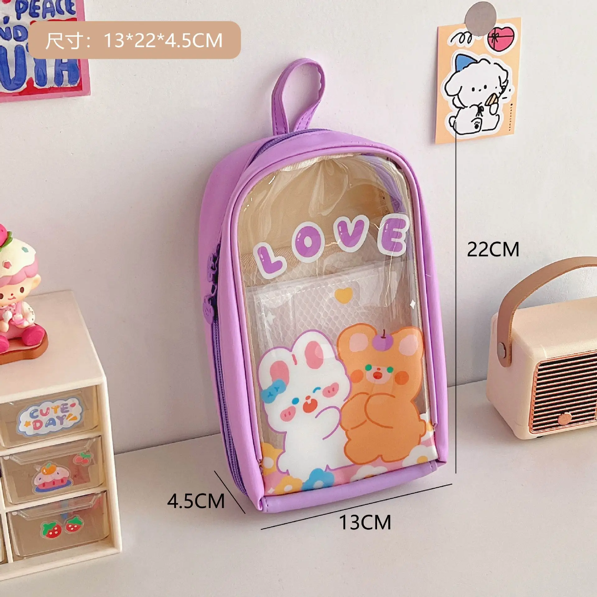 School Bag shaped Pencil Bag large capacity Pencil Bag Cute - Temu