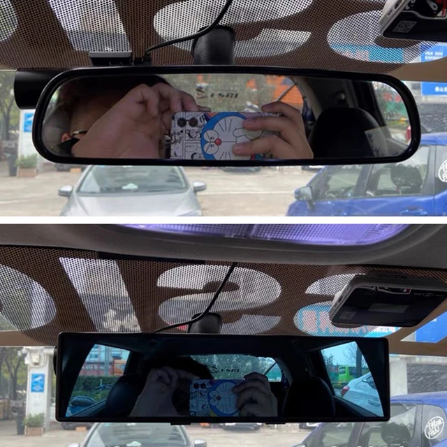 Miroir de voiture universel Anti-éblouissement, Surface grand angle, miroir  bleu, intérieur de voiture, vue arrière, montre bébé, lunettes pare-soleil  bleu - AliExpress