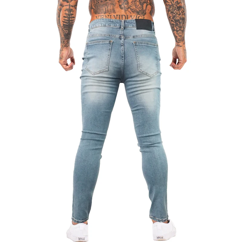 GINGTTO Skinny Jeans Men Streetwear Pants Male Trousers Denim Autumn Hiphop Elastic Full Cotton High Waist Stretchy Fabric 1030