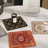 Boho Persian Rug Pattern Coffee Dish Quick Drying Kitchen Absorbent Drained Placemat for Table Bathroom Kitchen Draining Pads 1