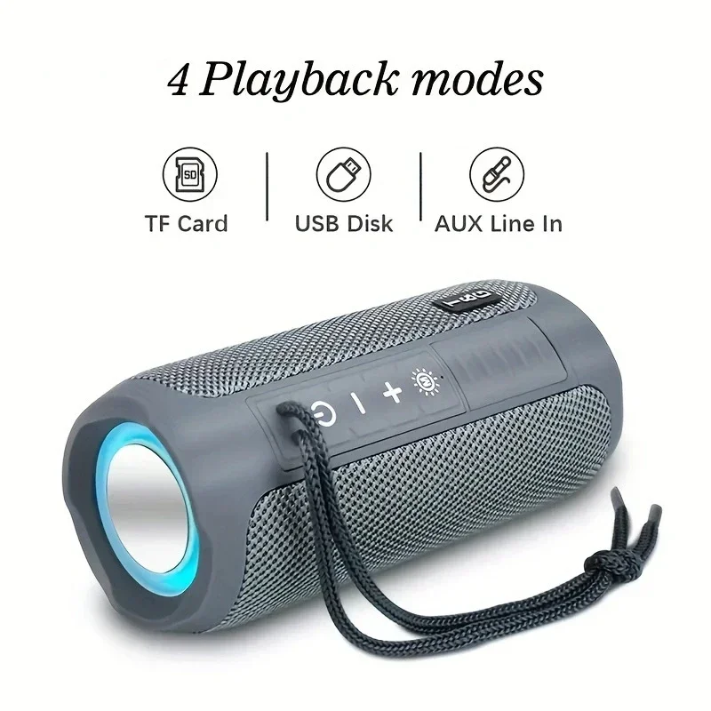 TG227 Support USB/ TF/ FM Radio Music Party Wireless Compatible Waterpro With Lamp Outdoor Portable Upright Speaker Music Player 5