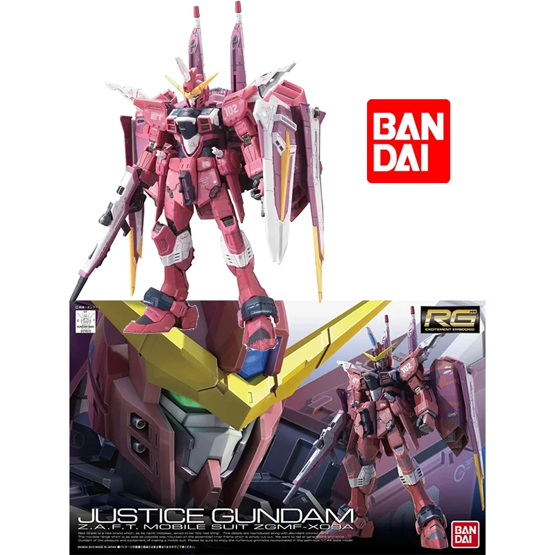 

Bandai Genuine RG 09 1/144 JUSTICE GUNDAM SEED ZGMF-X09A Anime Model kit Assembled toy Mobile suit Christmas birthday gift