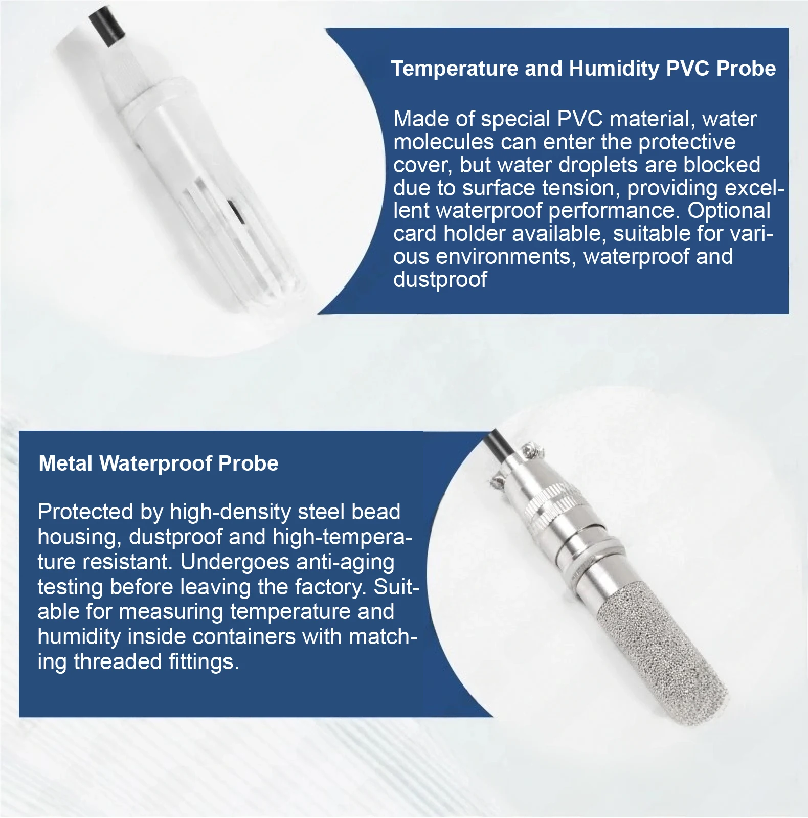 RS485 Temperature Humidity Sensor 0.5m Cable Industrial Waterproof High Precisio