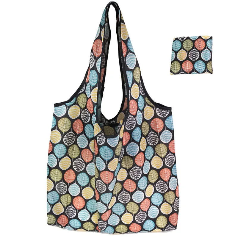 Eco-Friendly Reusable Large Washable Foldable Nylon Grocery Bags