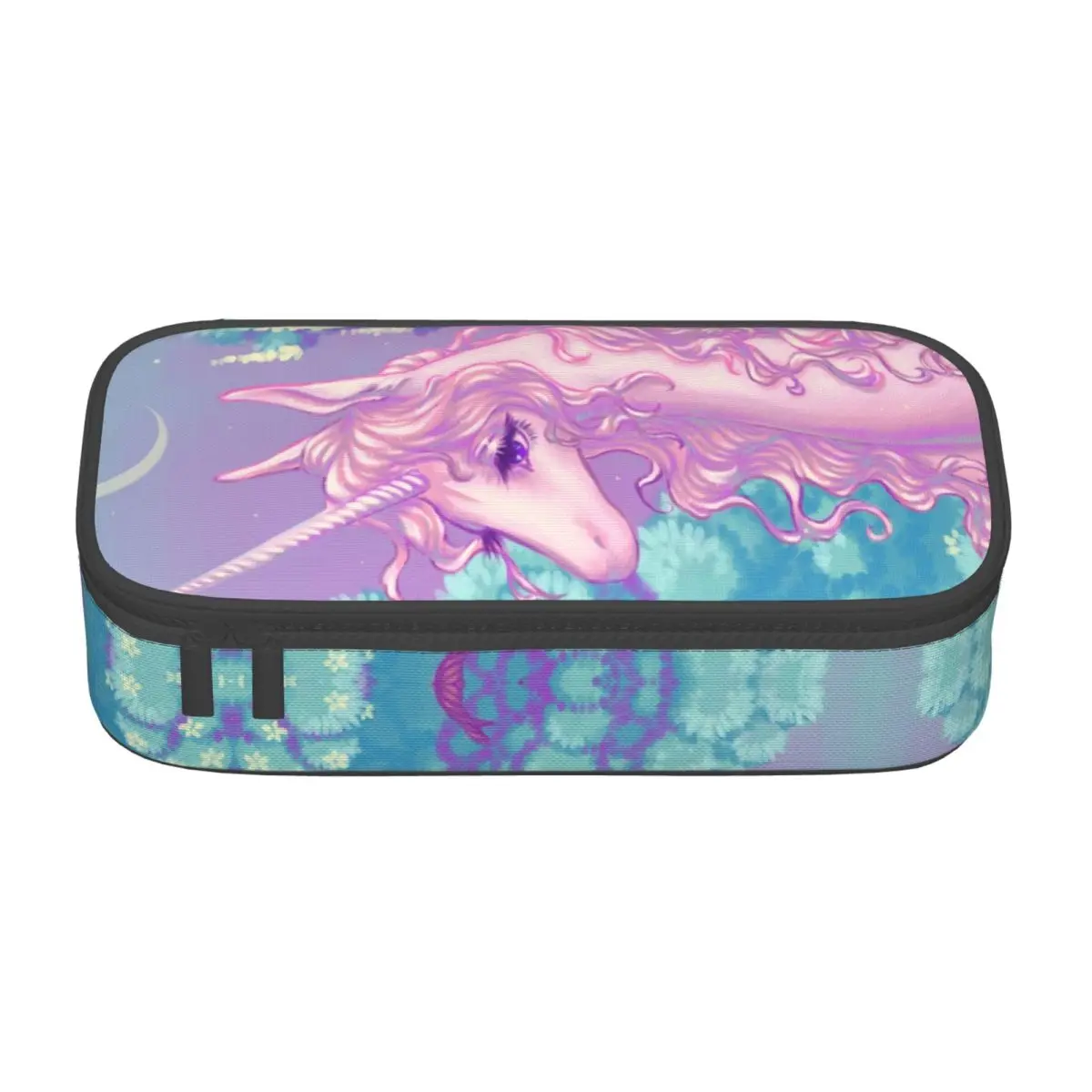 Korean The Last Unicorn Forest Pencil Cases for Boys Gilrs Large Storage Pen Box Bag School Accessories