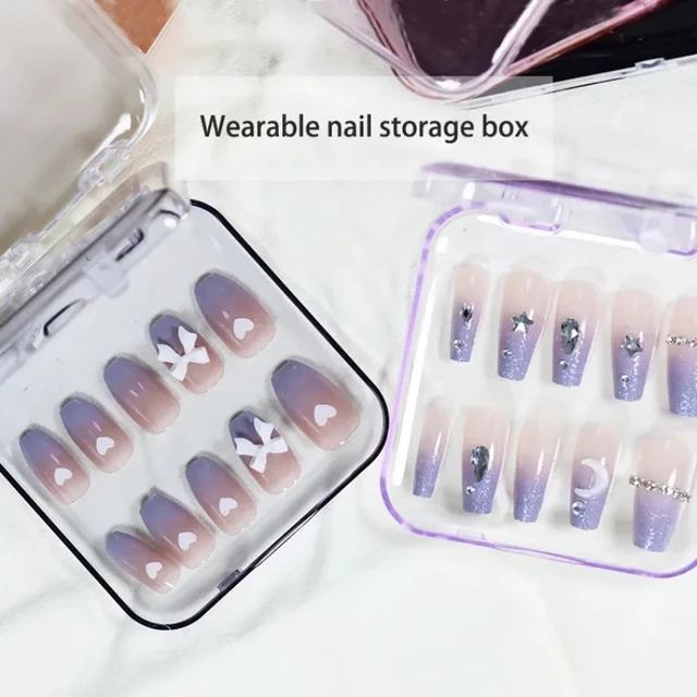 False Nail Storage Box Packaging Box For Small Business Press On Nails  Storage Case Organizer Manicure Showing Boxes Container - AliExpress