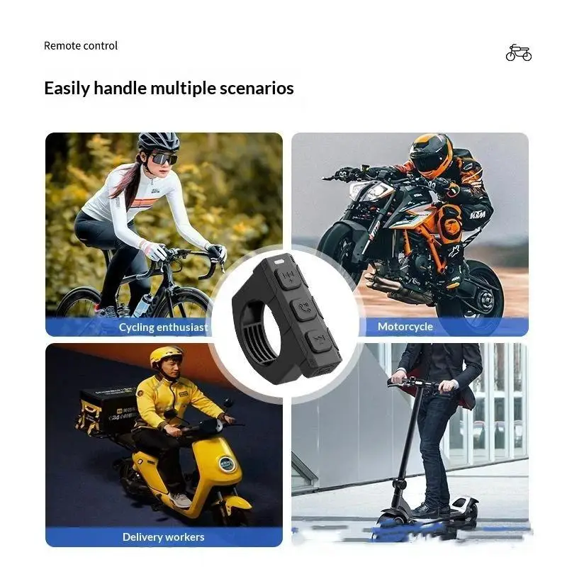 Telecomando Wireless per Manubrio Moto, Pulsante di Controllo Multimediale per Moto - Image 5