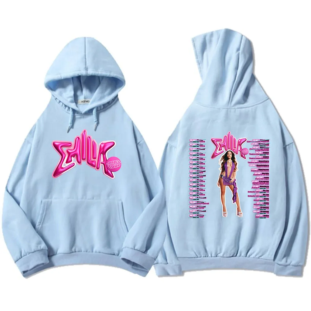 Emilia Mernes MP3 Hoodies Winter Long Sleeve Hooded Pullovers Men Clothes Fleece Pocket Singer Graphic Sweatshirts Print Hoody 6