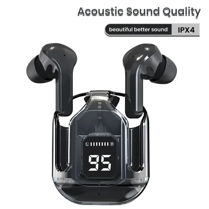 Air31 Digital Display Wireless Bluetooth Headphone Sports Music in-Ear Noise Cancelling Earphone