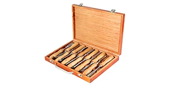 SucceBuy 12-Piece Wood Lathe Chisel Set, 3.75" Blade, Woodworking & Carving Tools with Wooden Case for Furniture & Root Crafting