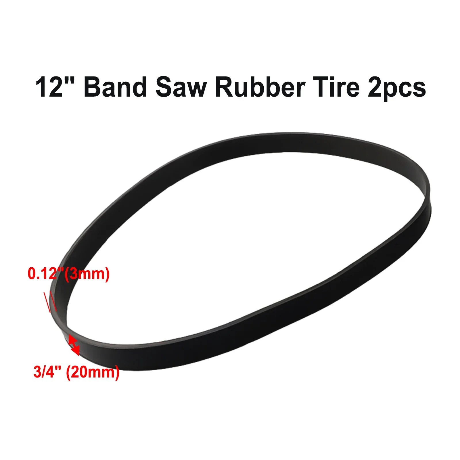 2 Pneus Caoutchouc Pour Scie à Ruban 10 Pouces - Bzocio 1826mm X 12mm X 3mm - Pièces Rechange Bois