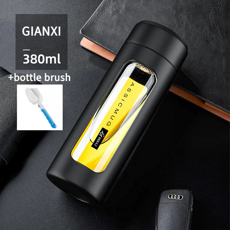 GIANXI Anti-Scald Portable Glass Tea Cup with Filt...