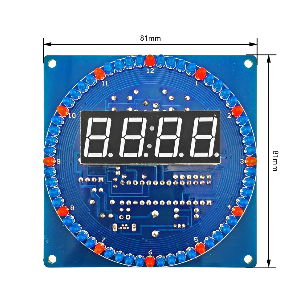 Módulo de pantalla LED Digital de soldadura DIY, Kit de reloj