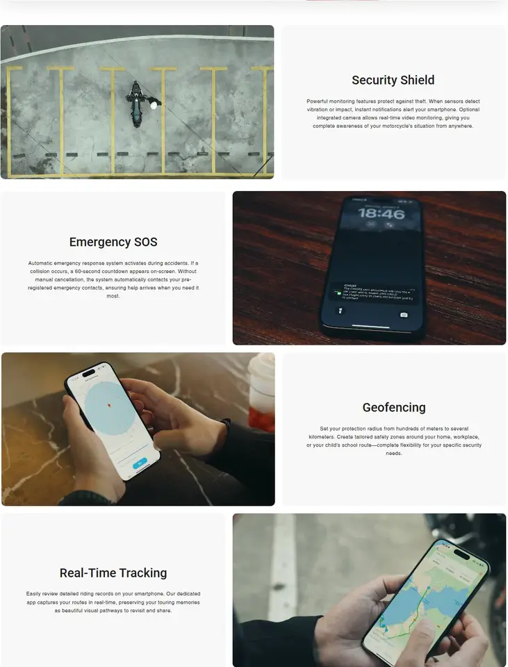 CHIGEE AIO-6 LTE Motorrad GPS - 6 Zoll Display Mit CarPlay & Diebstahlschutz