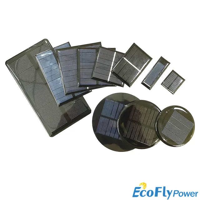 Mini panneau solaire 4V 5.5V 5V 6V 7V 10V 12V 50mA 60mA 100mA 150mA 200mA 500mA Mono/poly, vente en gros 1