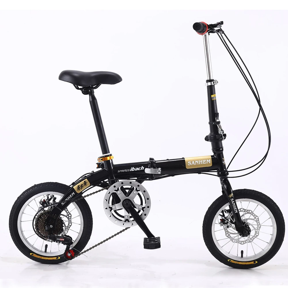 

14 Inch Foldable Ultra-Light Bicycle Single/Variable Speed Portable Mini Bicycle Non-Slip Road Bike for Adult Children Student