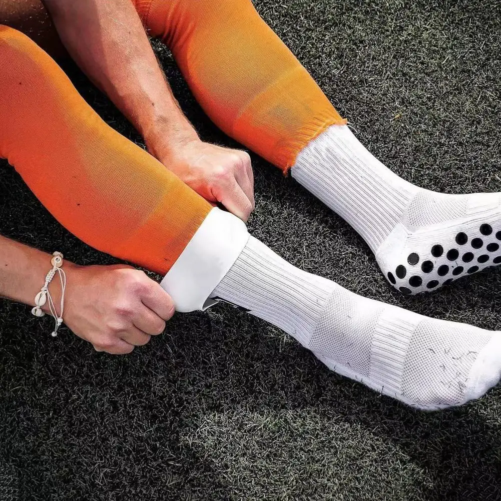 Sport-Schienbeinschoner mit Rutschfester Elastizität für Laufen, Fußball, Radfahren, Knöchelschutz, Outdoor, Langlebige Fixierbandage, Beinband – Detail 3