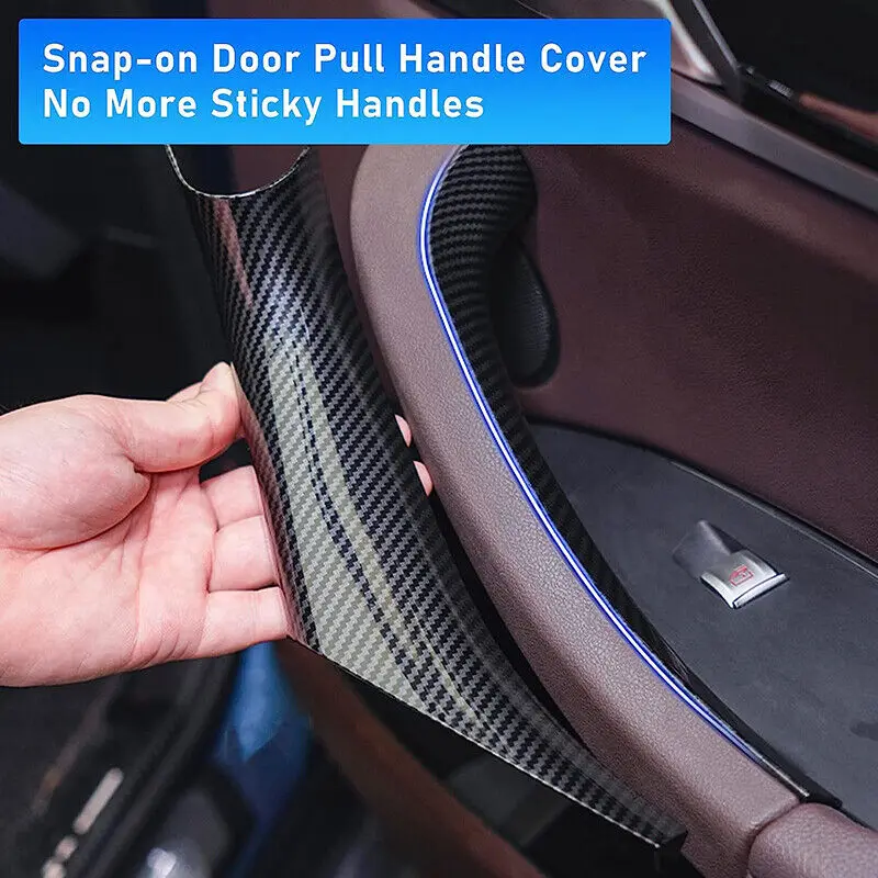 Carbon  4 Piece Door Inner Handle Protection Cover Suitable For BMW X3 X4 G01 G02 2018-2023 4