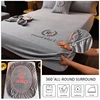Cheaper Thicken Velvet Bed Cover Elastic Bed Sheets Set Mattress Cover Soft Queen King Solid Color 90/150/x200 For Home Decor 6