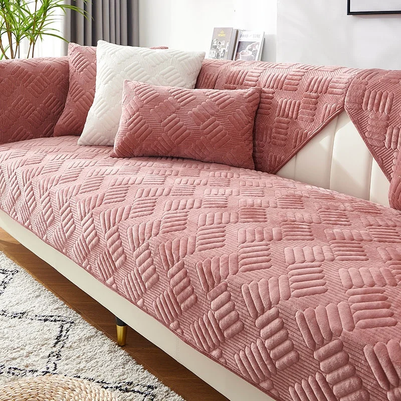 ThickenPlushSofaCoverTowelUniversalNonslipSofaMatWinterWarm