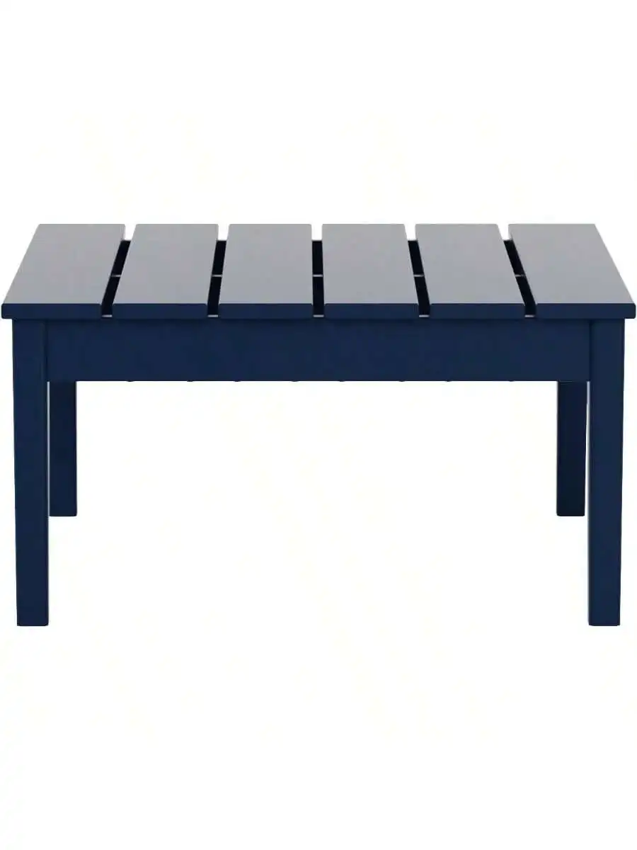 WestinTrends Ashore Outdoor Coffee Table 32 Inch All Weather Poly Lumber Adirondack Patio Coffee Table Square Low Table 5