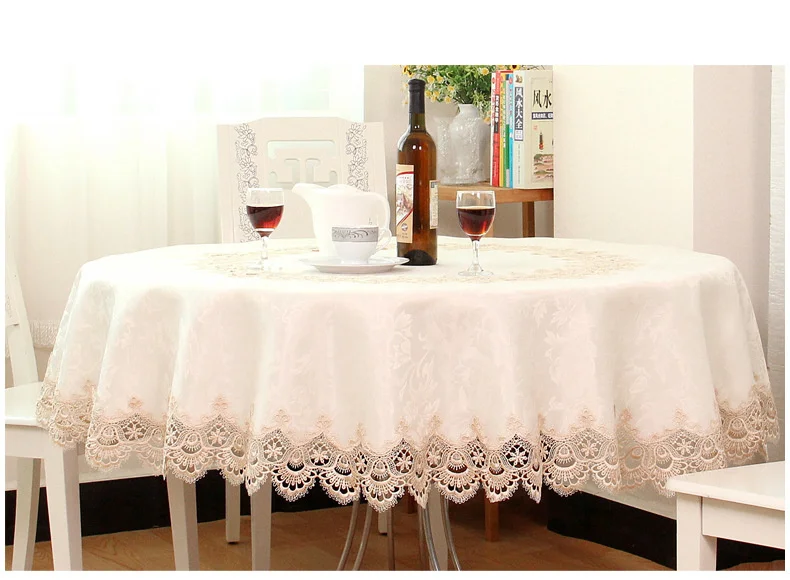 Tovaglia in pizzo di pizzo solubile in acqua, tovaglia da caffè, panno e rilascio di sabbia, soggiorno, tavolo da pranzo_voghion.com
