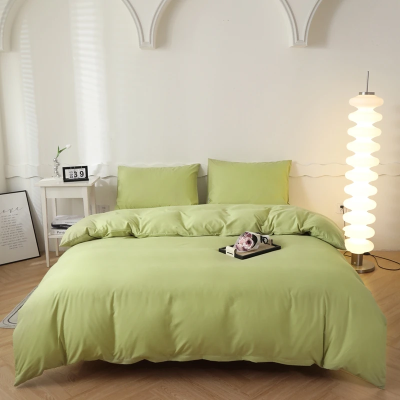 Solid Color 100% Washed Cotton Japanese Minimalist Duvet Cover
