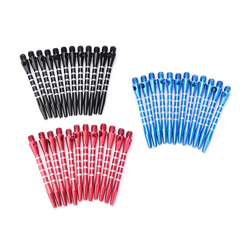 알루미늄 합금 다트 샤프트, 블랙 블루 레드 색상, 2BA 스레드, 53mm 샤프트..