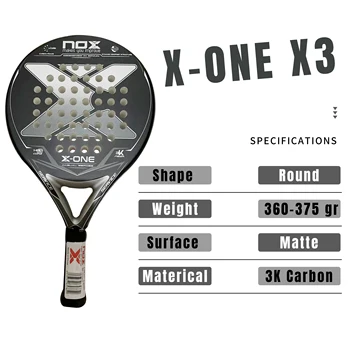 Rally Rackets X-ONE Padel Racket – Carbon Fiber 3K/12K/18K Weave, Lightweight Control for Beginners 5