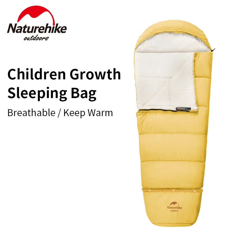 Naturehike Ultralight Outdoor Kids Cotton Sleeping Bag Portable Travel Camping Lengthen Splicing Children Envelope Lazy Bag sleeping bag