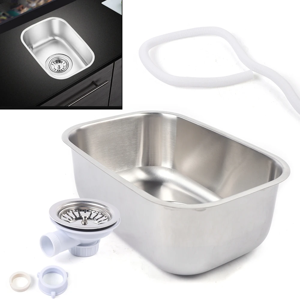RV Caravan Camper 304 Stainless Steel Hand Wash Basin Kitchen Rectangular Sink Hand Wash Basin Sink