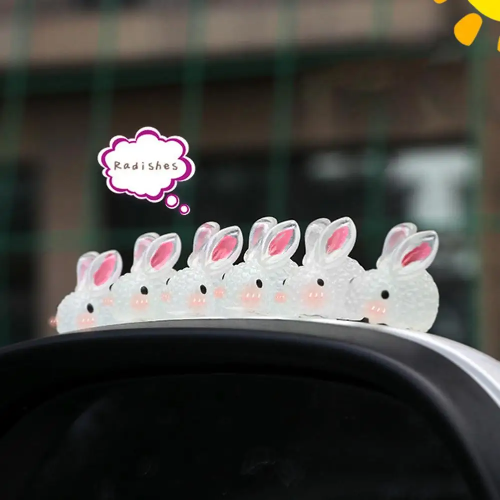 미니 자동차 장식, 우수한 자동차 장식, 쉬운 설치, 인테리어 대시 보드 장식, 토끼 장난감