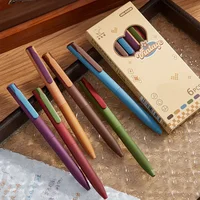 6-Color Gel Pen Set 0.5mm Fine Point Quick-Dry Smooth Writing Ballpoint Pens for Diary Drawing Learning Office Study Stationery 2