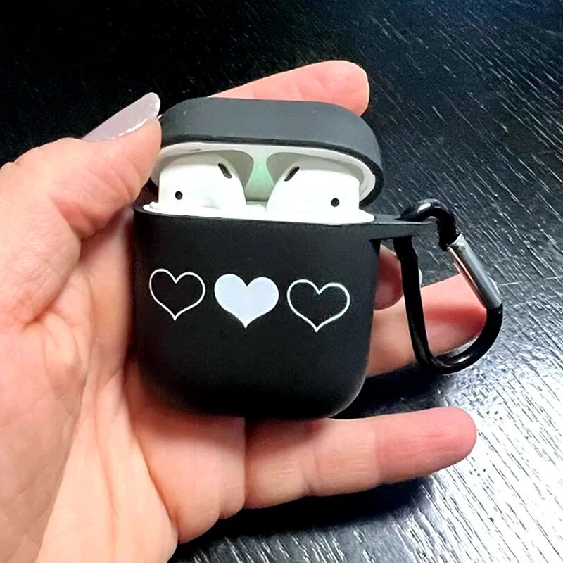 Black TPU Protective Case for AirPods 2 3 4 Pro