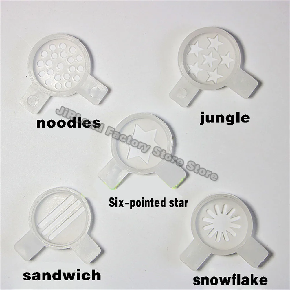 Ice Cream Machine Parts 5 different shapes of ice cream maker outlet Ice cream machine accessories Flower nozzle Molding accessories Moulding cap
