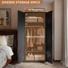 Metal Armoire Wardrobe Closet with Hanging Rod, 71" Tall Wardrobe Cabinet for Clothes, Clothing Storage Cabinet with Doors 5